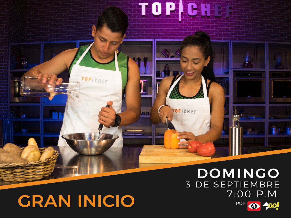 TopChefSV's tweet photo. Stanley y Norma los invitan a que no se pierdan el espectacular estreno a la Tercera Temporada de #TopChefSV. https://t.co/StBLtYBzU1