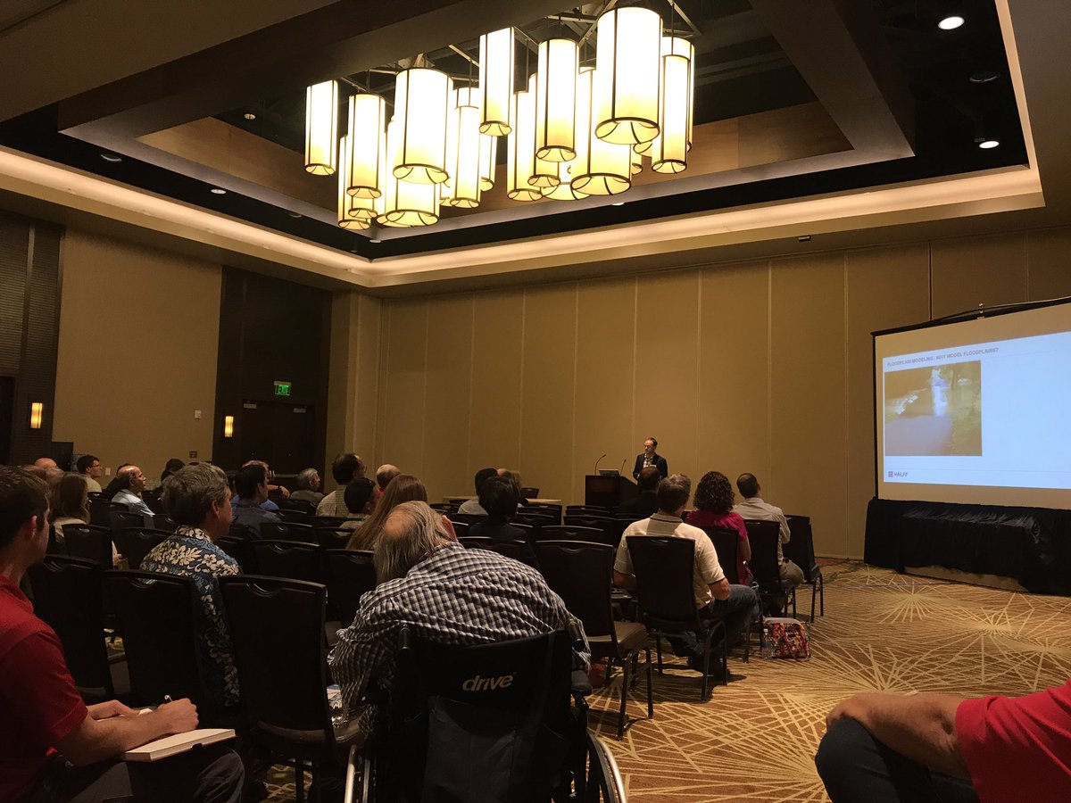 CindyEngelhard1's tweet photo. Andrew Moore of @HalffAssociates Conroe presents on the decision to use 2D modeling for regulation #TFMAFall17 @TexasCFM https://t.co/Ckc0qF6ZA0