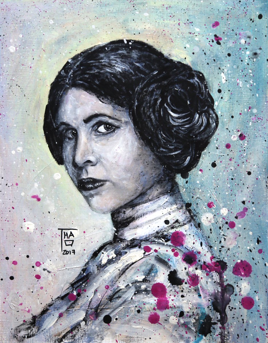 virtuallyt's tweet image. Princess Leia - August 2017 - by #THAO
#acrylicpainting #paintings #starwars #leia #CarrieFisher