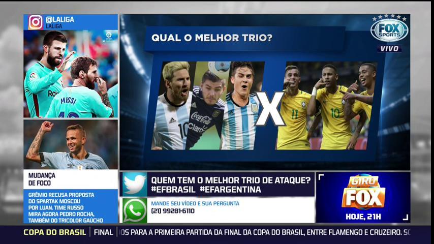 SportsCenterBR's tweet photo. P-O-L-Ê-M-I-C-A! O #ExpedienteFutebol levantou essa bola e saiu correndo, qual é o melhor trio, o nosso ou o dos Hermanos? https://t.co/ntRgMX81s0