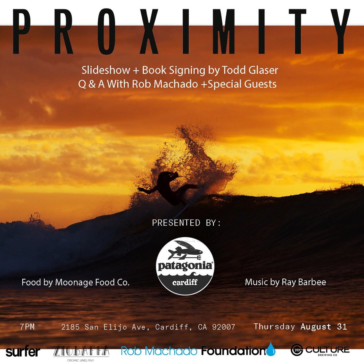 Rob Machado (@rob_machado) on Twitter photo Tomorrow night at <a href="/PatagoniaCardif/">Patagonia Cardiff</a> Todd Glaser and I will be around for a pretty fun show. Come join us. Music with Ray Barbee too. 7pm Tomorrow night at <a href="/PatagoniaCardif/">Patagonia Cardiff</a> Todd Glaser and I will be around for a pretty fun show. Come join us. Music with Ray Barbee too. 7pm