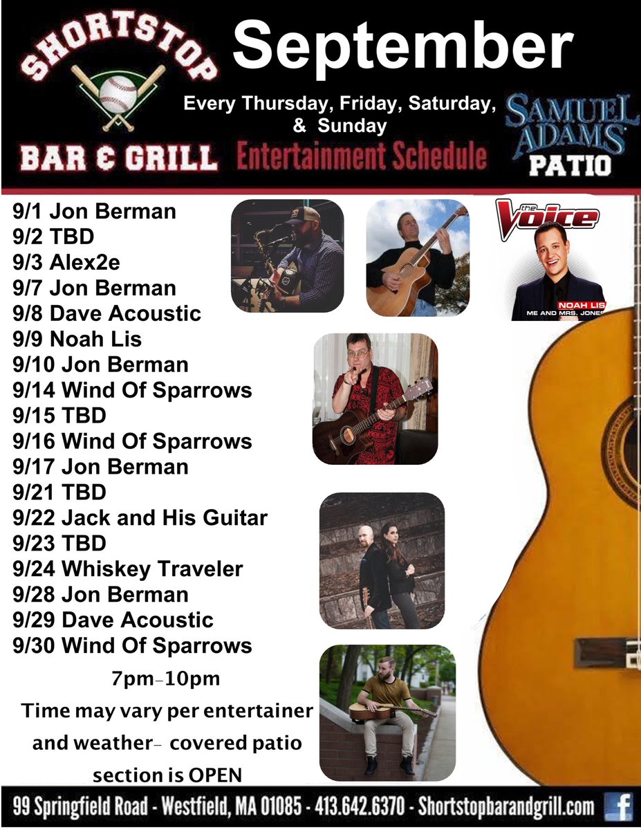 BarShortstop's tweet photo. Back to School doesn't mean the fun has to end! LIVE entertainment for the rest of summer. 🎶 https://t.co/x49Om5v2qd