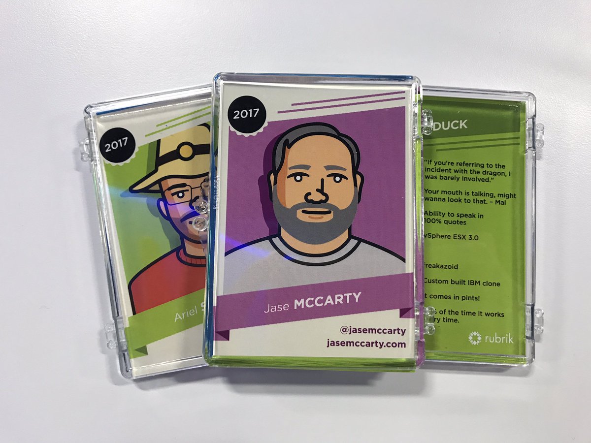 rubrikInc's tweet photo. Come get your limited edition #vAllStars trading cards. Hurry over to #Booth412 #VMworld https://t.co/z8G4VsI2lp