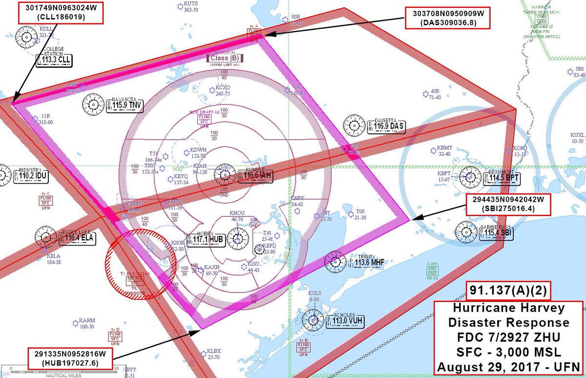 FAANews's tweet photo. #Attention #GApilots, travelers and #drone users: #FAA revises info on flight restrictions around #Houston. #Harvey https://t.co/jD7jvbzXcp https://t.co/J0d3OI5TqZ
