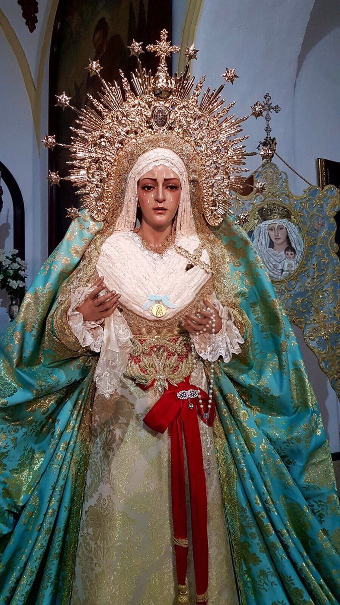 VeraCruzAlcal's tweet photo. Así luce Mª Stma. de los Dolores con motivo de la novena en honor a Ntra. Sra. del Valle, Patrona de Alcalá Del Valle. https://t.co/KPIQ2Wfki3