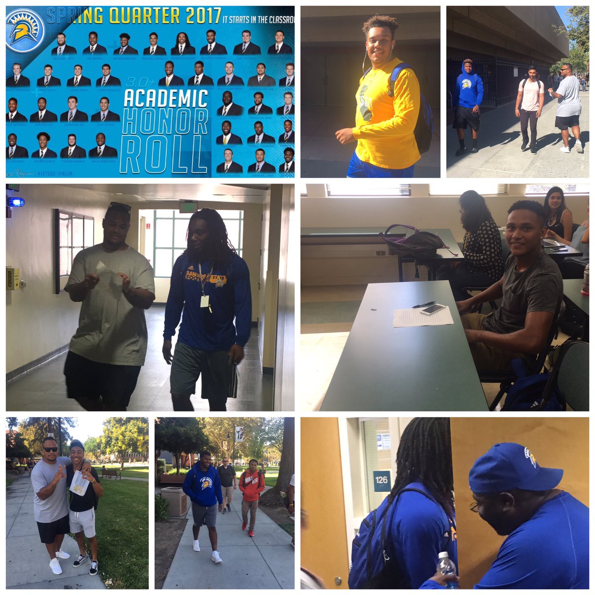 RealCoachCarter's tweet photo. 2.98 Team GPA+34 HonorRoll Students in the Spring, Academics 📚is the key 2 SUCCESS @SJSUSpartanFB Who'sNext?Let'sGo #ClassCheck #SpartanUp👌🏿 https://t.co/P3yBGWHP55