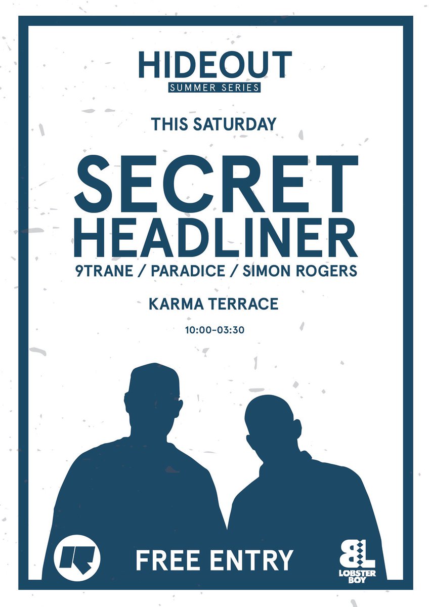 After Sunday's sell out at Karma, we're back this Saturday on the terrace, and we're bringing a VERY special friend with us. FREE ENTRY too