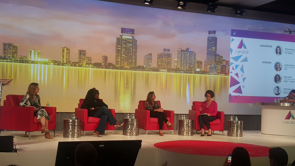 Women In Technology panel discussion underway moderated by <a href="/Silvia_Pavoni/">Silvia Pavoni</a> #cl@b2017.