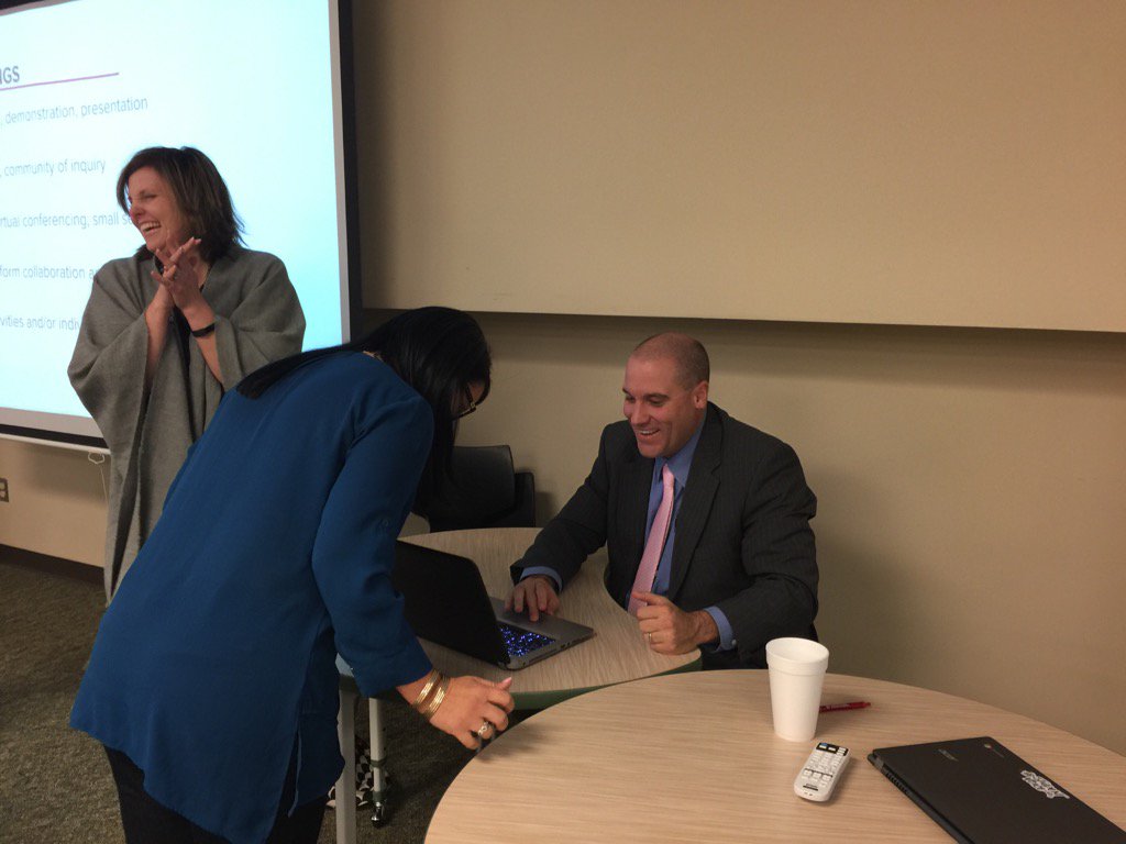 wbcte's tweet photo. Pinterest visioning with @HuckabeeInc as @sgf4osu teaches @justinwterry how to pin 😂😂😂 #forneyconnects https://t.co/hOa2hpla86