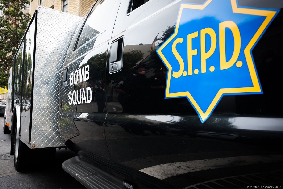 <a href="/SFBART/">BART</a> @sfmta_muni A shelter in place has been issued. Pedestrians and vehicle traffic should avoid the area. #SFPD EOD is en route to the scene. <a href="/SFBARTalert/">BART Alert</a>