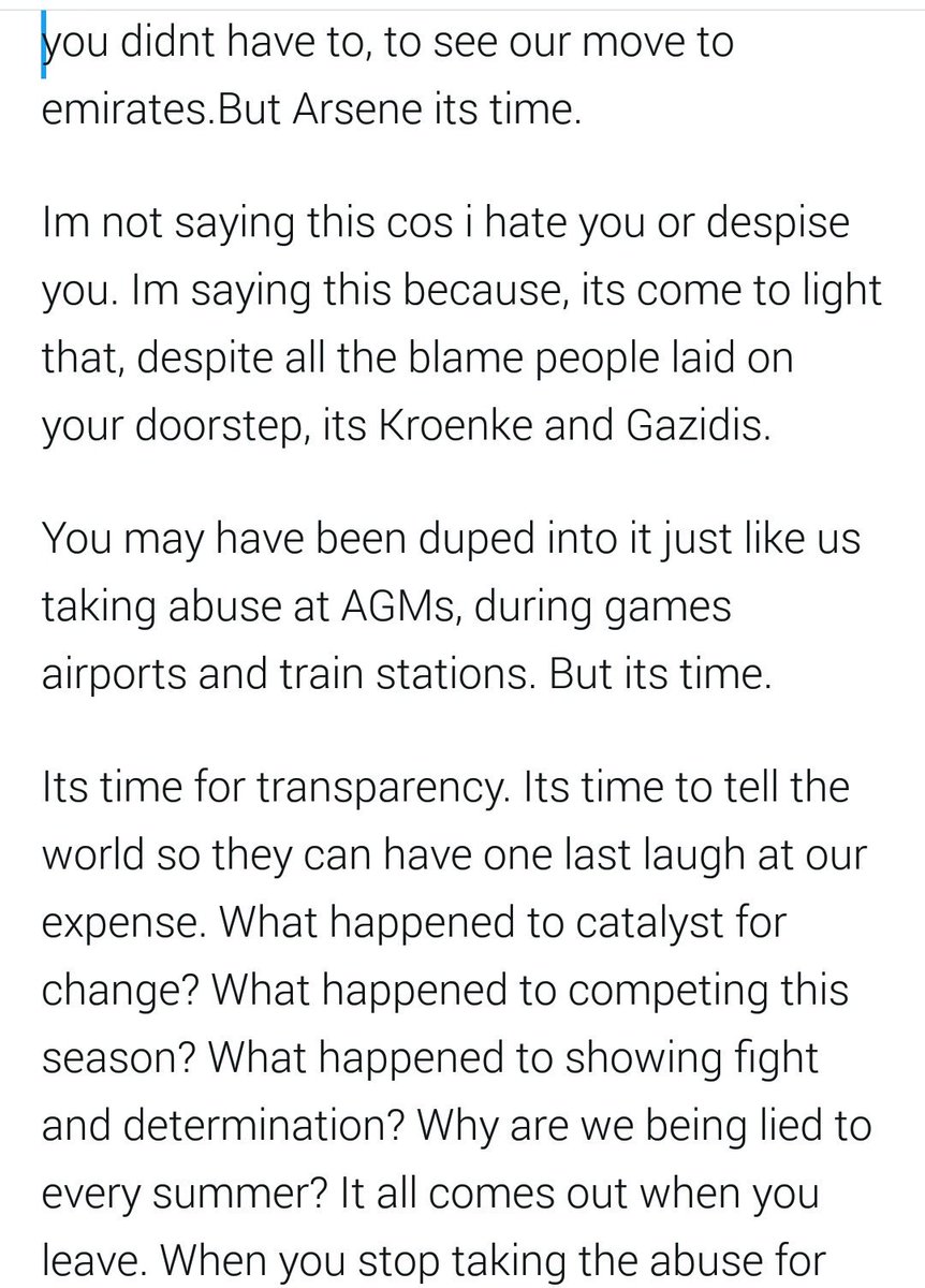 BuddyAFC's tweet photo. #Arsenal #KroenkeOut #GazidisOut #TellUsTheTruth #SaveOurArsenal
Part 2 of 3 https://t.co/0aHaukguAR