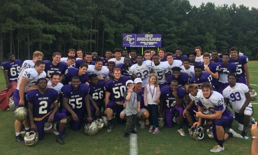 JoeysToyBox's tweet photo. Special thanks to Coach Small & Marcia for everything they've done to bring Childhood Cancer Awareness to East Coweta High School!#ECHSGOLD https://t.co/0MI7vY4Zk7