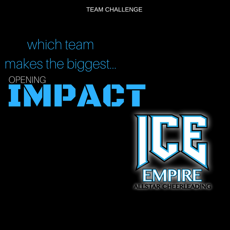 ICE_AllStars's tweet photo. Our next team challenge- who is going to win our #impactaward for strongest opening IMPACT! #season8 #teamchallenge #whyICE https://t.co/JKCKjCAIUu
