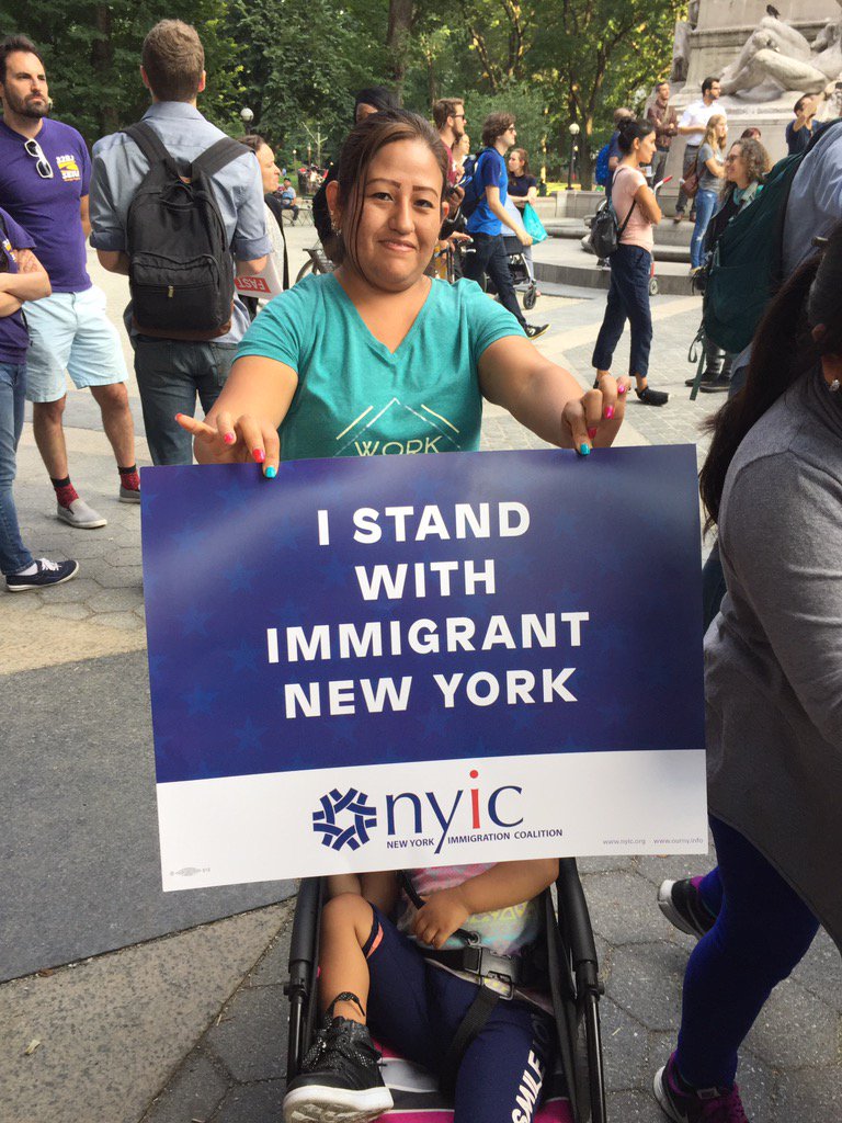 NYCLU's tweet photo. We're marching because immigrants make New York great. #DefendDACA https://t.co/U0ULhlTLuj