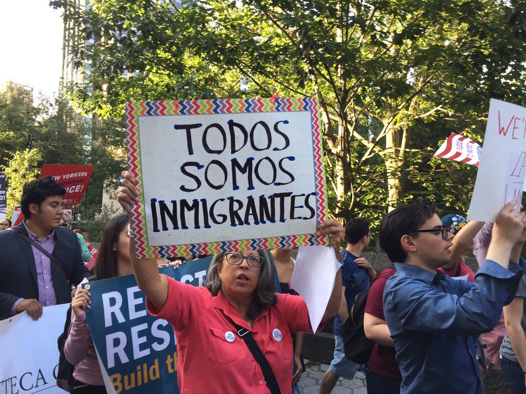 NYCLU's tweet photo. We're marching because immigrants make New York great. #DefendDACA https://t.co/U0ULhlTLuj