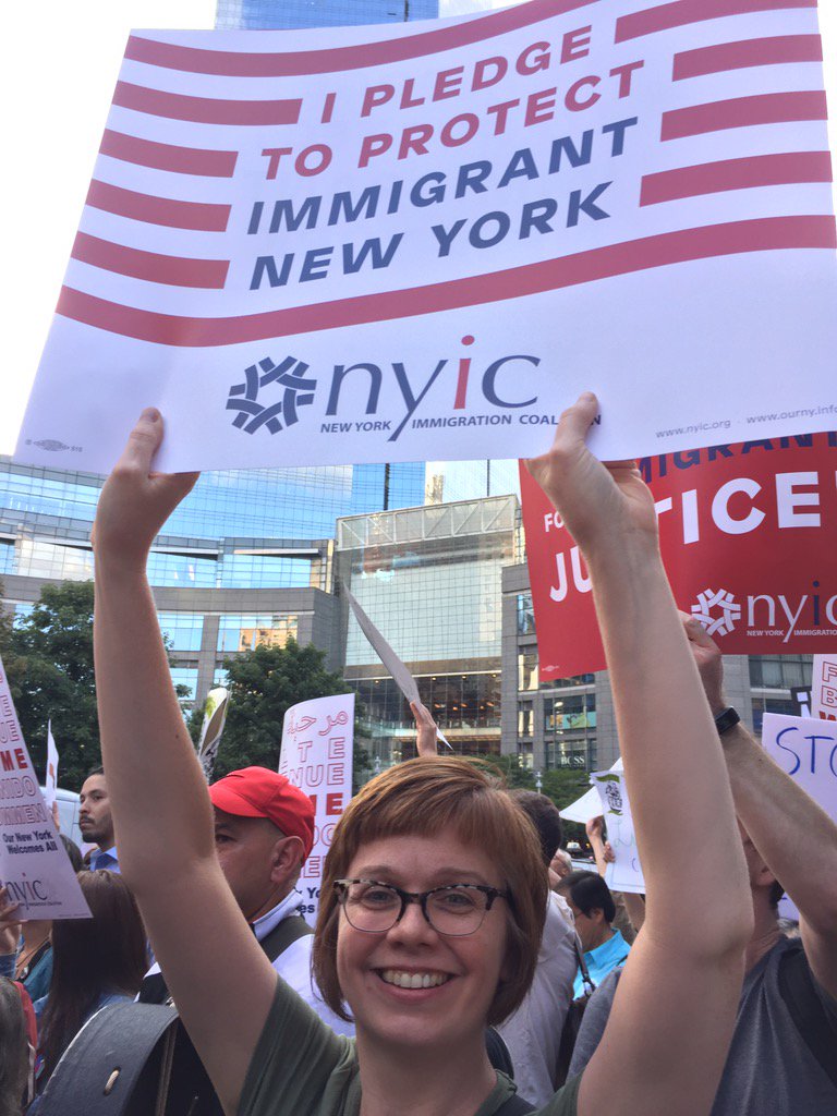 NYCLU's tweet photo. We're marching because immigrants make New York great. #DefendDACA https://t.co/U0ULhlTLuj