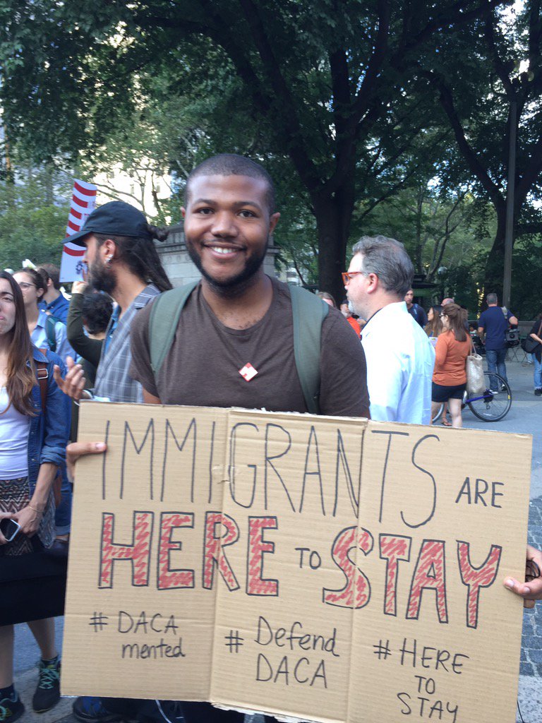 NYCLU's tweet photo. We're marching because immigrants make New York great. #DefendDACA https://t.co/U0ULhlTLuj
