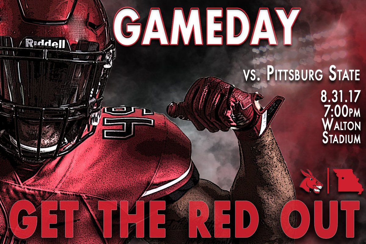 UCMFootballTeam's tweet photo. The Time Is Near! Wear Red And Be Loud! #GAMEDAY https://t.co/EV0zpXPZ1u