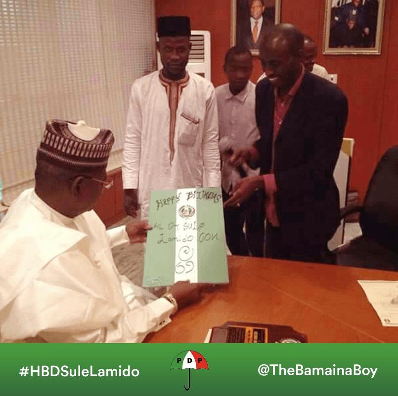 Grassroots2019's tweet photo. Today is a special day for one of Nigeria's foremost stateman, Alhaji Sule Lamido. #HBDSuleLamido https://t.co/dgY5KnTZLX