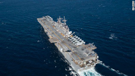 cnnbrk's tweet photo. US Navy announces it's sending warships loaded with water, food and other disaster relief supplies to Texas https://t.co/JZO1rWCpmN https://t.co/LNBJuS6vyU
