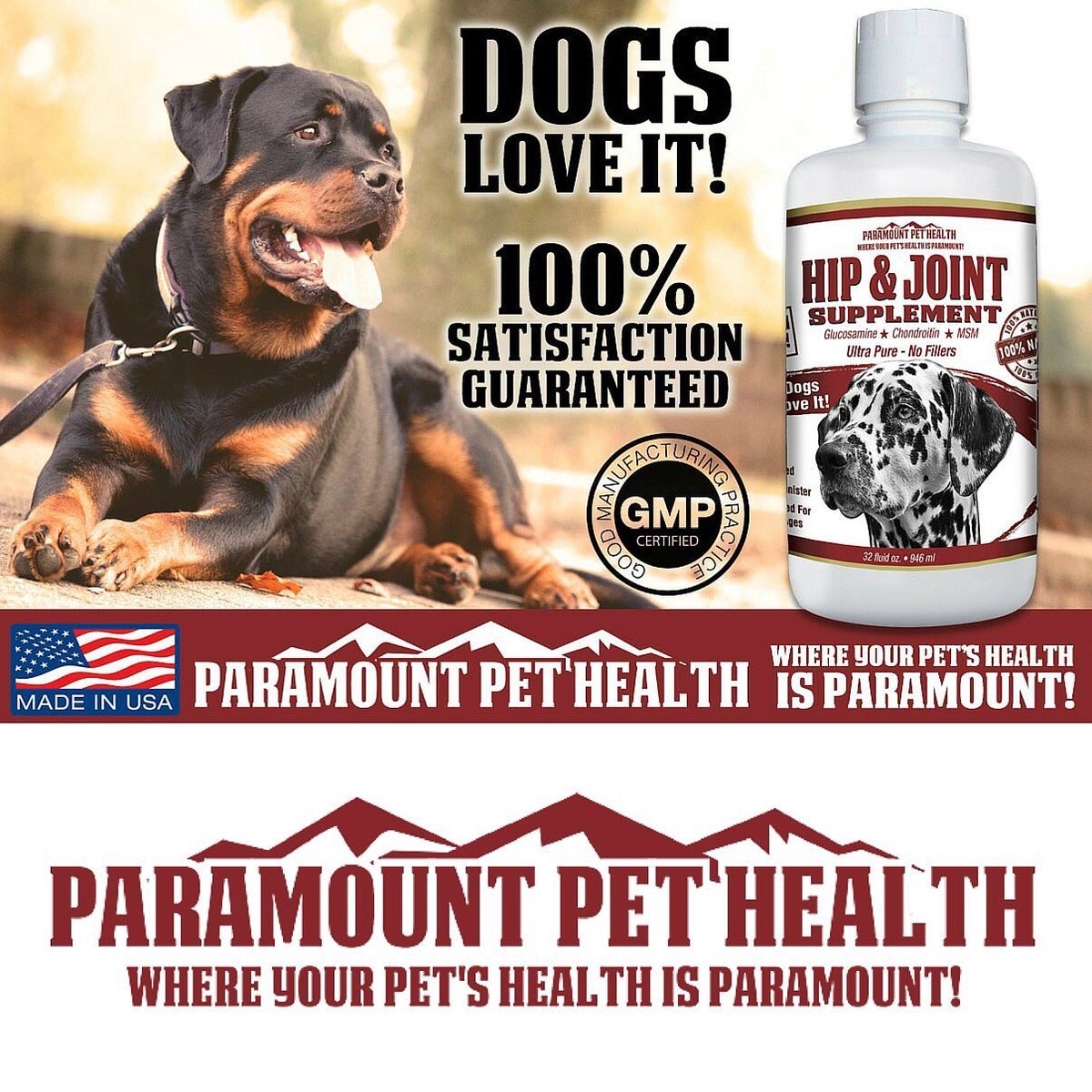 SymVitamin's tweet image. Paramount Pet Health, All Natural Hip and Joint Supplement For Dogs - 32 oz  pickvitamin.com/paramount-pet-…
