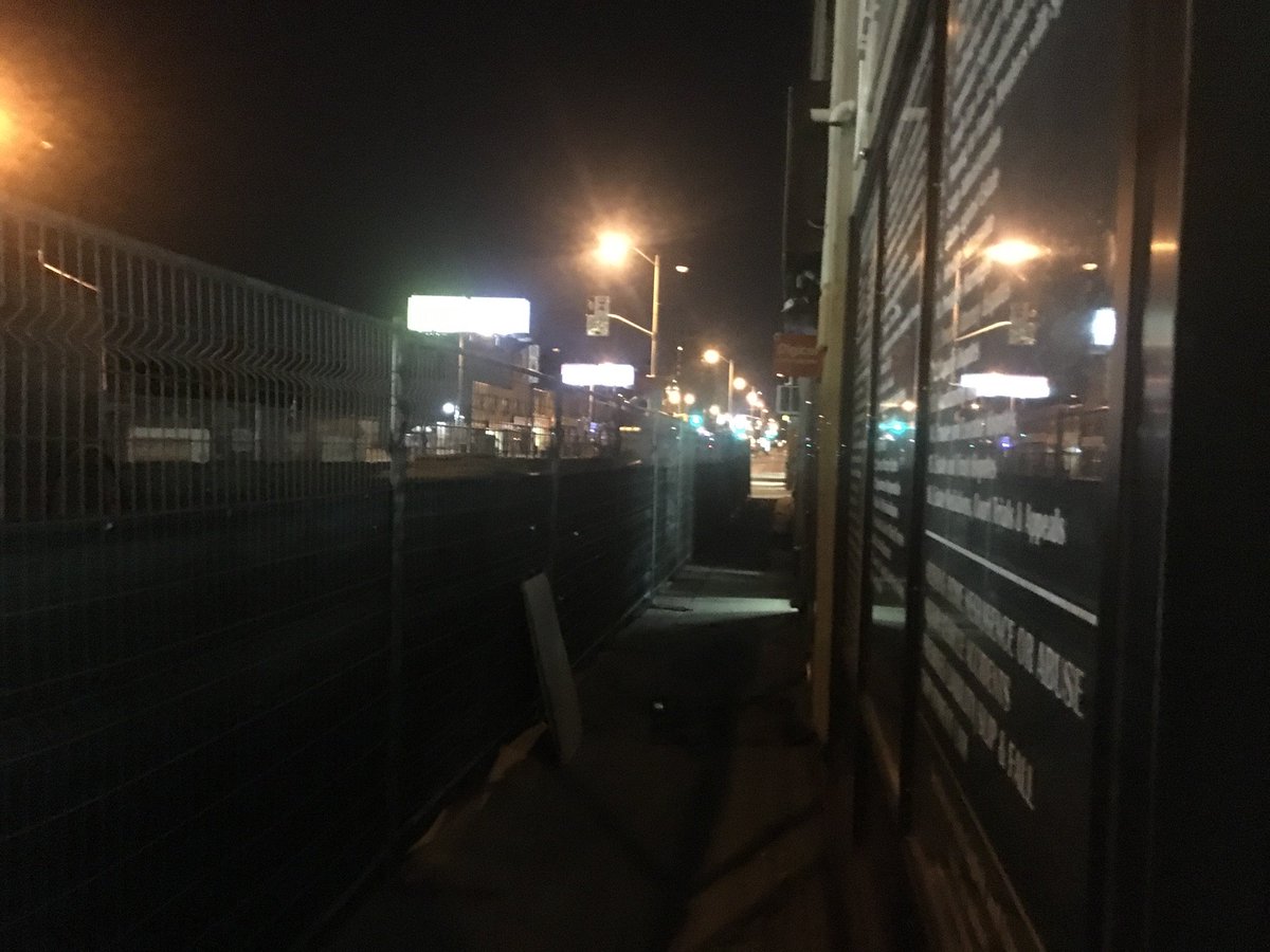 opmb100's tweet photo. @JohnTory Allday blocked by trucks still #fencedin @night! #NoRelief? @CrosstownTO disrupts @EglintonWest since 2013.50+stores closed #OPMB https://t.co/CMnsdpOmSd