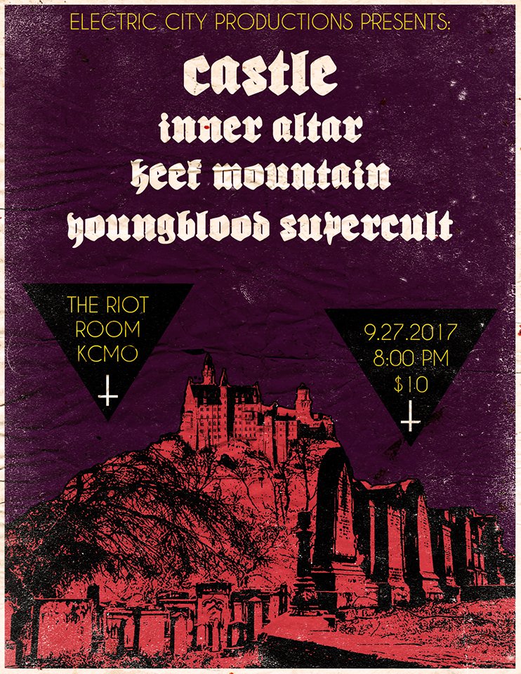 heavyCastle's tweet photo. Kansas City, MO @riotroom!! Sept 27 @heavyCastle w/ #InnerAltar #KeefMountain #YoungBloodSuperCult @dhurecords https://t.co/4GPMW2I6Yx https://t.co/7OiQsh0pdS