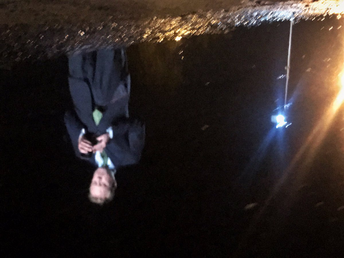 rayoboone's tweet photo. Here's a picture of @laddegan in a puddle. https://t.co/tBJWxfAfzT