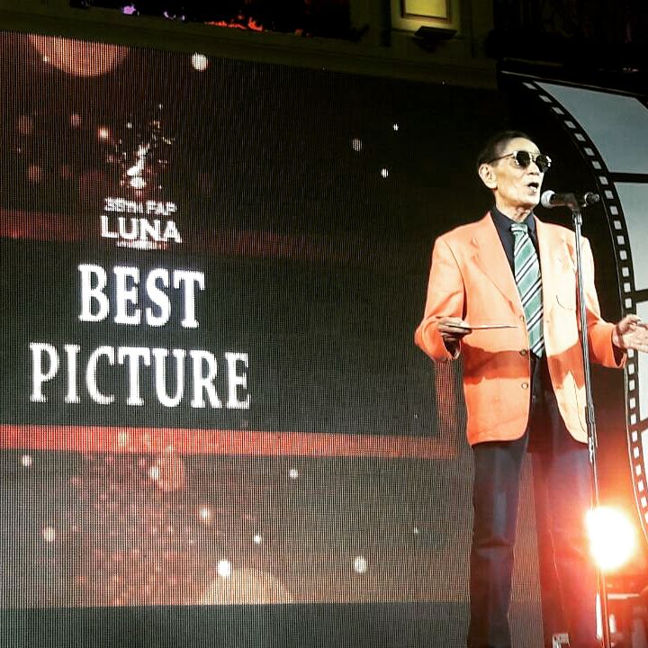 MTRCB Vice Chairperson Maning Borlaza presented the Best Picture Award during the 35th Film Academy of the Philippines (FAP)Luna Awards 2017