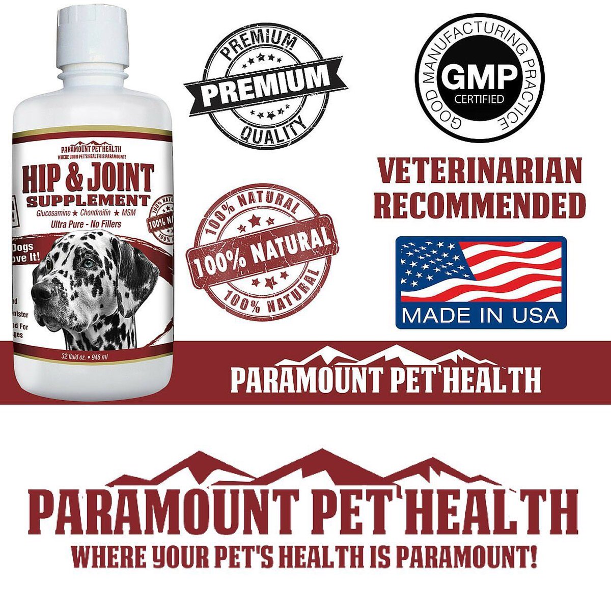SymVitamin's tweet image. Paramount Pet Health, All Natural Hip and Joint Supplement For Dogs - 32 oz  pickvitamin.com/paramount-pet-…