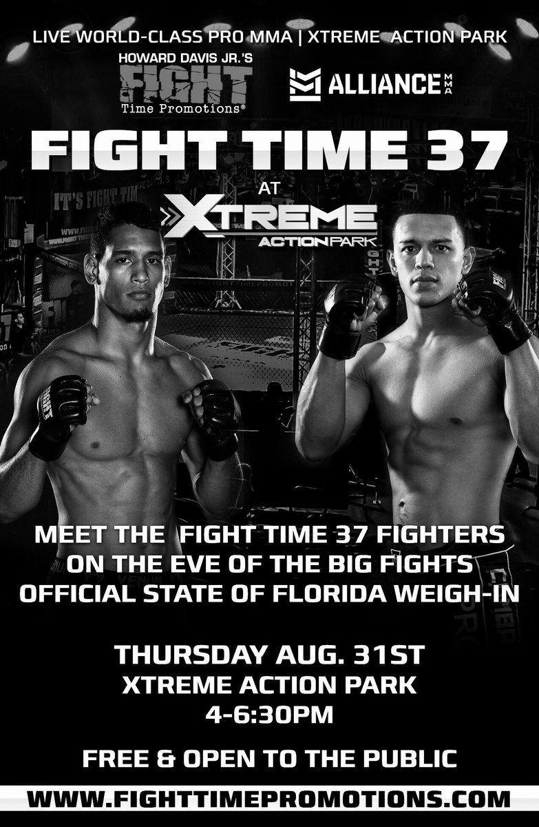 fighttimemma's tweet photo. Official State of Florida weigh-in today! #fighttime37 Free &amp; open to the public. https://t.co/7yYxc9kgjU