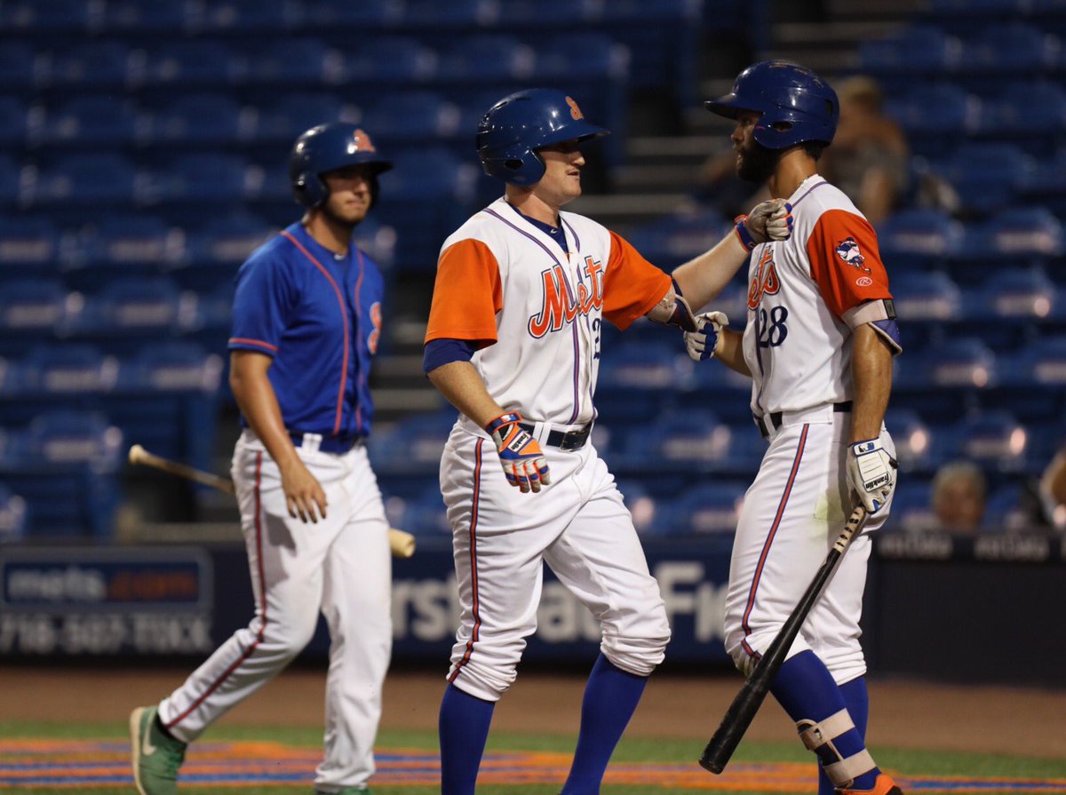 stluciemets's tweet photo. STROM!!! @istrom15 crushes a game-tying homer in the 5th! It's his first FSL home run. #STLMets https://t.co/hqAlQ2RvC2
