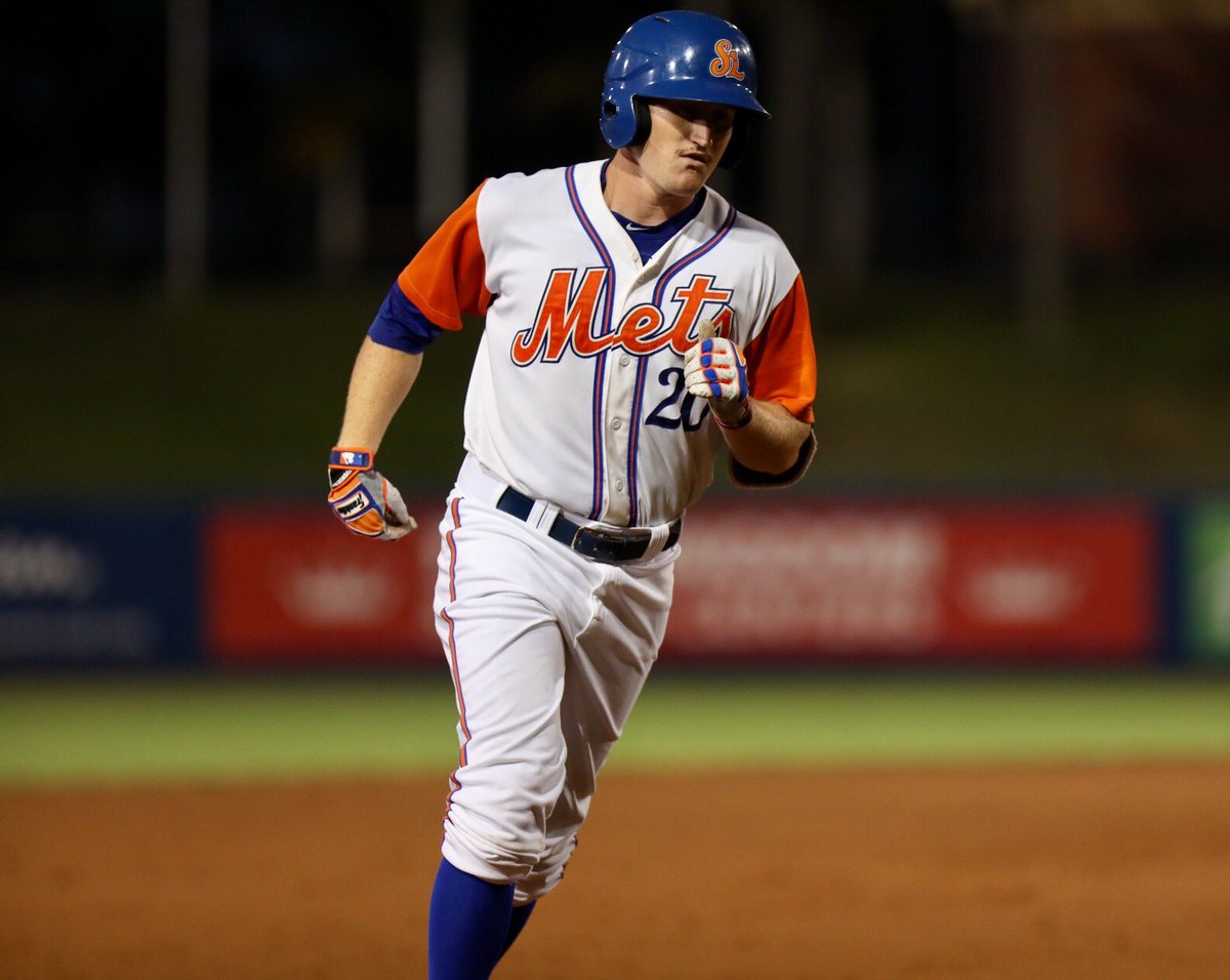 stluciemets's tweet photo. STROM!!! @istrom15 crushes a game-tying homer in the 5th! It's his first FSL home run. #STLMets https://t.co/hqAlQ2RvC2