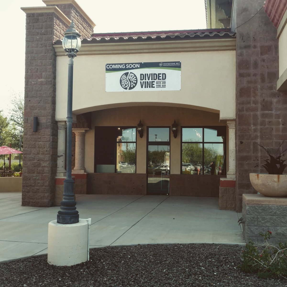 DividedVine's tweet photo. Coming soon sign is up and construction is rolling along! https://t.co/rt0ThiYfzV