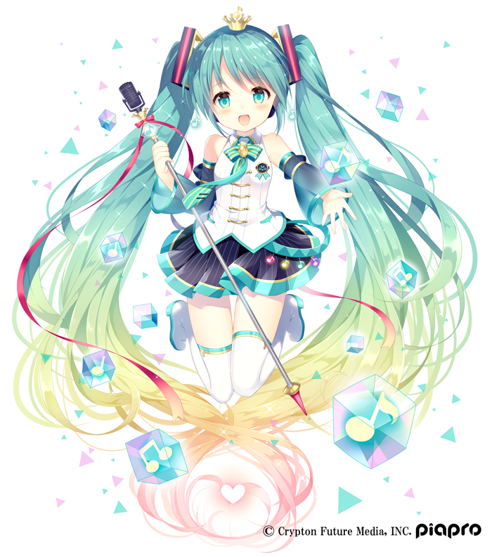 初音ミク 「過去絵だけどミクさんおめでとう～? ミクさん10周年! | 和錆 #pixiv 」|和錆のイラスト