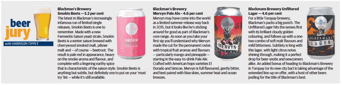 Harrison Tippet (@hwtippet) on Twitter photo The <a href="/geelongaddy/">Geelong Advertiser</a> Beer Jury cracked a trio of cans from <a href="/Blackmansbrewer/">Blackman's Brewery</a> this week.
A little brewery packing a big punch. #Topmarks The <a href="/geelongaddy/">Geelong Advertiser</a> Beer Jury cracked a trio of cans from <a href="/Blackmansbrewer/">Blackman's Brewery</a> this week.
A little brewery packing a big punch. #Topmarks