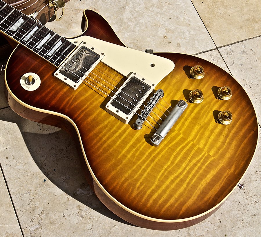2017 #GibsonCustom #LesPaul 1959 Made to Measure Reissue in iced tea finish.