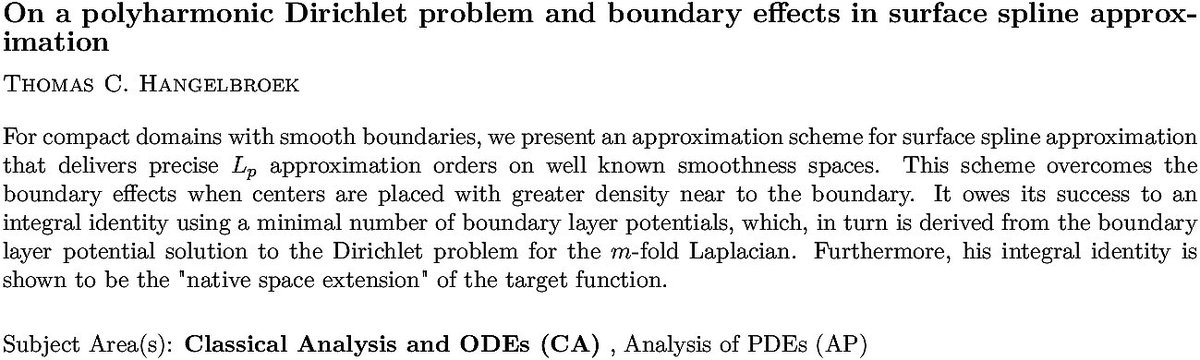 a boundary function equation and its numerical solution 2007