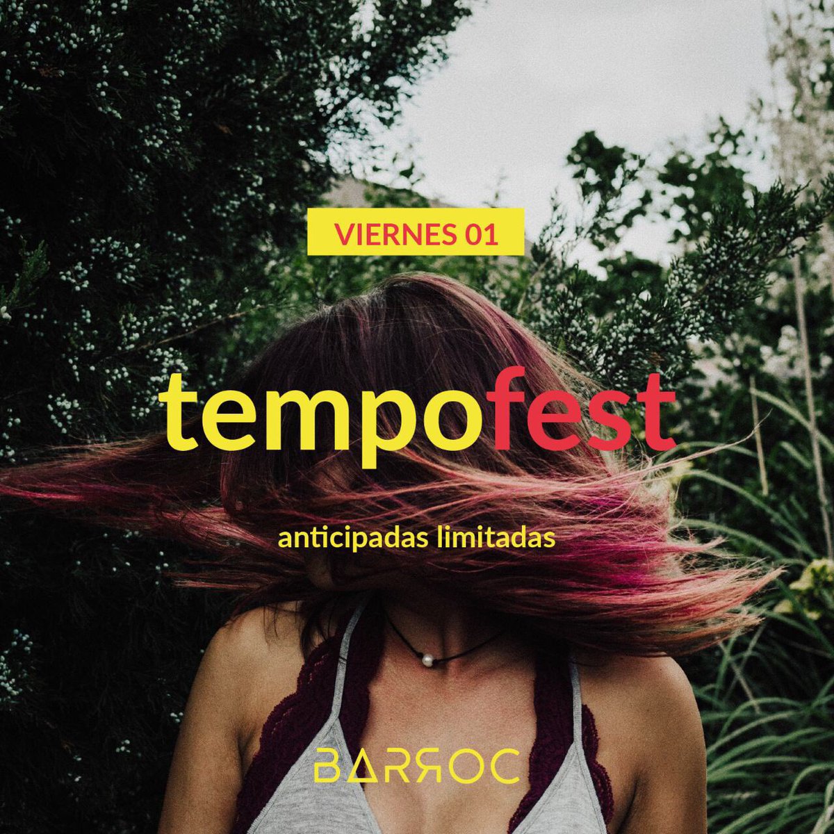 BarrocDiscoTL's tweet photo. Viernes 01 #TempoFest
✔️Anticipadas el viernes de 18:30 a 20 hs 
✔️Previa en Pepe con anticipada 
RT Y PARTICIPAS POR 5 CORONAS https://t.co/aufhrWL6nP