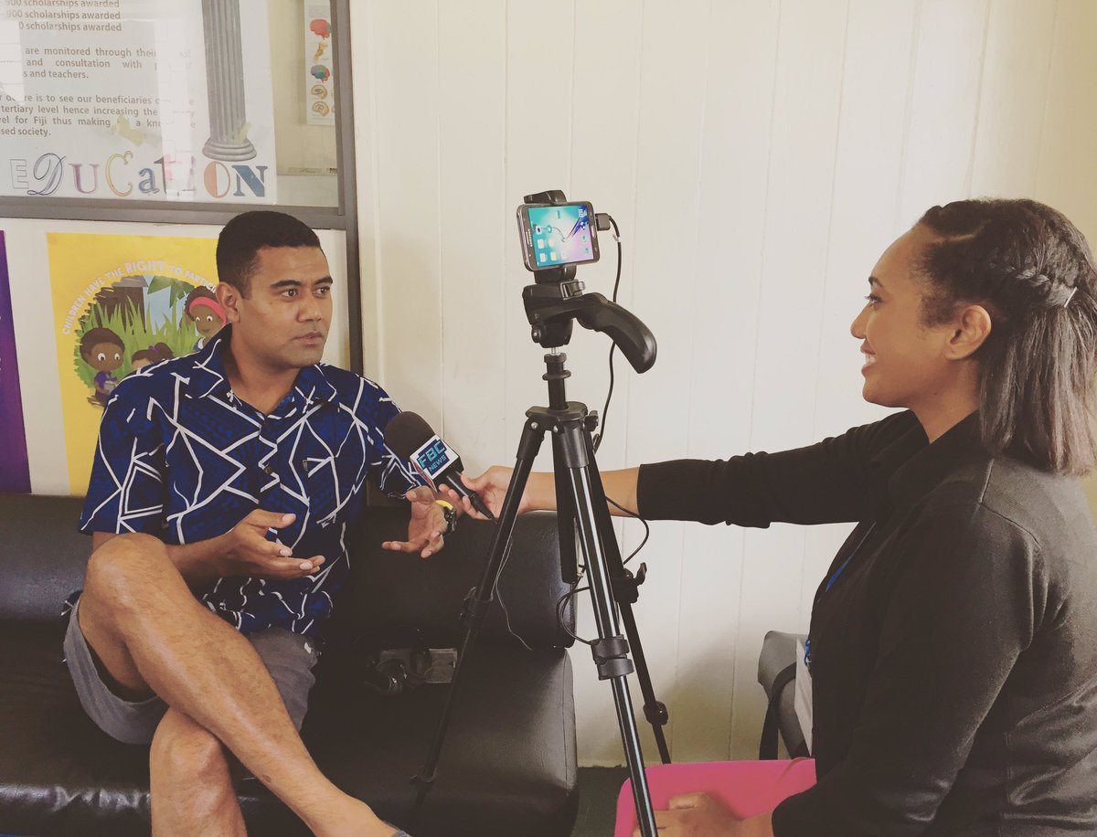 Dwain_Qalovaki's tweet photo. Heavy press schedule today for @FENC_Fiji to drive corporate giving for #FijiKids 🇫🇯 education from vulnerable communities https://t.co/o43KobPGFF
