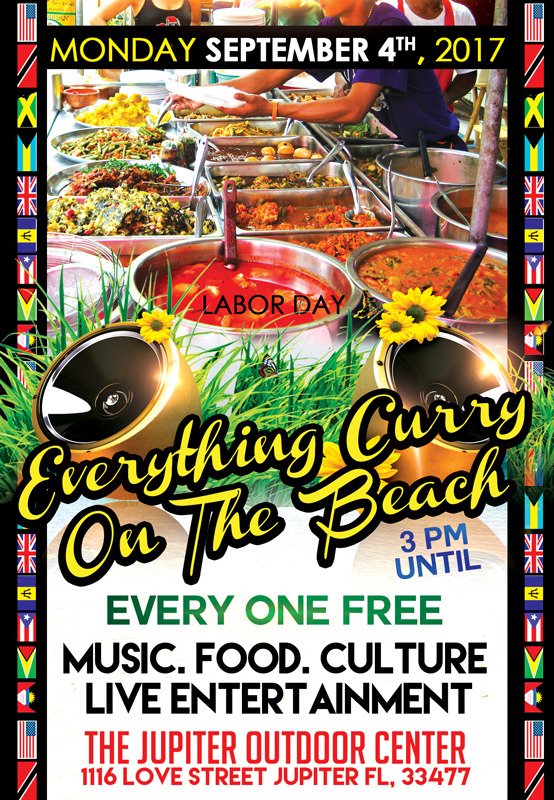 PBCurryFest's tweet photo. The annual Palm Beach Curry Festival, September 4, 2017 admission EVERYONE FREE, Jupiter Outdoor Center, 1116 Love Street, Jupiter FL, 33477 https://t.co/6PyVyGLmQt