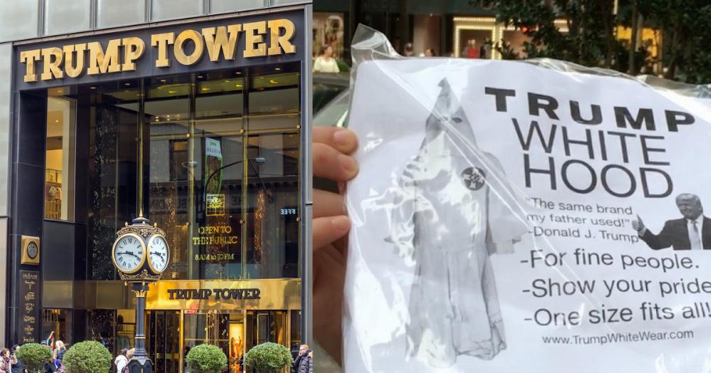 Someecards On Twitter Pranksters Add Pee Resistant Sheets Kkk Hoods And Other Maga Gear To The Trump Tower Gift Shop Https T Co 9ohx8ksuig Https T Co Uxzjaqj46m