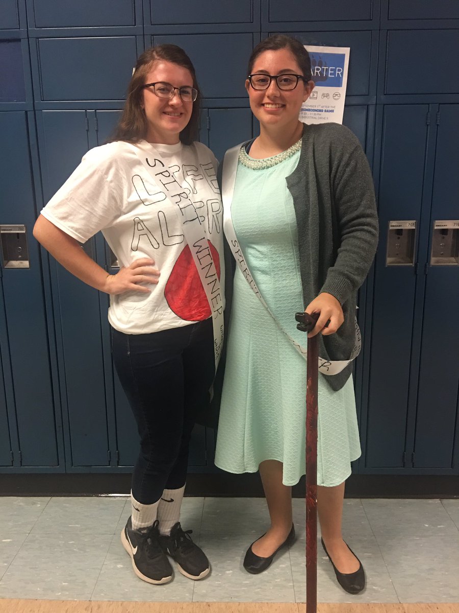 BCHSPepClub's tweet photo. Awesome turnout for "Which Witch is Which" Wed!! Congratulations to the spirit winners, Brinkley Hunt &amp; Julia Bonilla. Life alert + old lady https://t.co/TdviVPi3vA