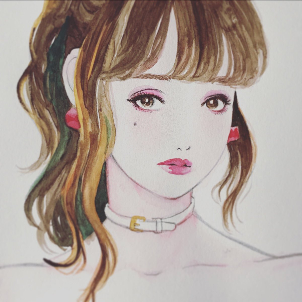 ミヤモトヨシコ Auf Twitter 水彩の扱いに慣れたい 髪の描き方どうしよかな Sktech 水彩画 Girl 鉛筆 可愛い子が描きたい