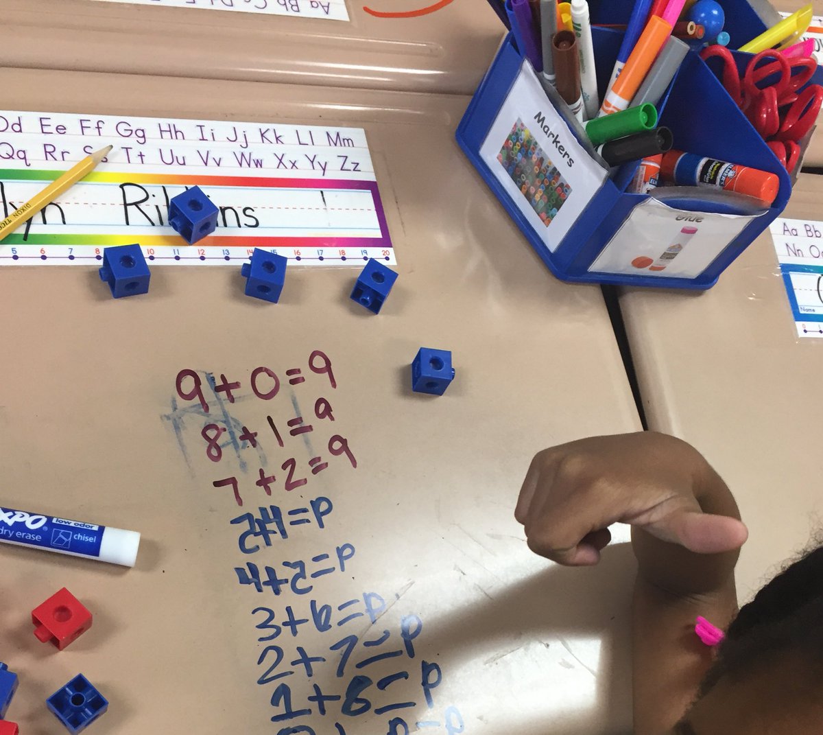 mabry_dana's tweet photo. When you tell students they can write on their desks, math becomes exciting! #eakinproud https://t.co/MeweCkEp27