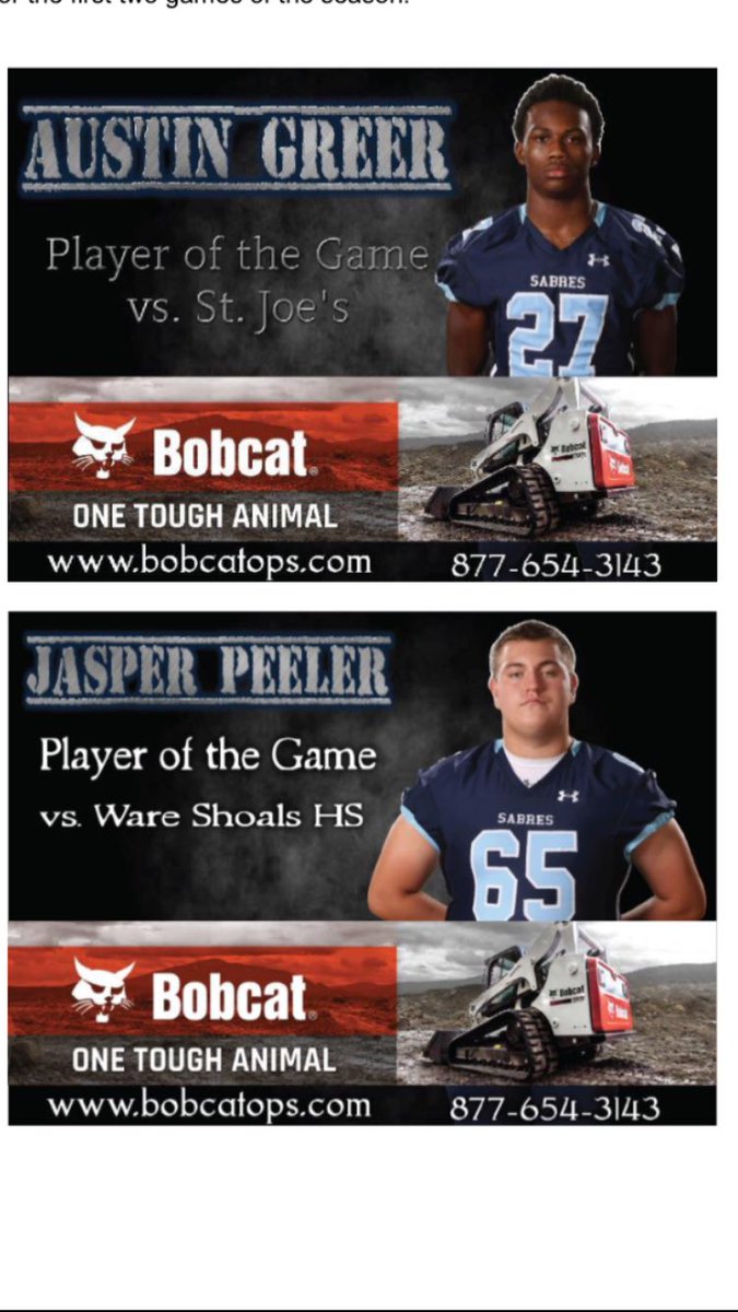 hoppermomx6's tweet photo. Proud of these players! Who will be the #onetoughanimal from tomorrow night's game??? Go, Sabres! #sabrenation #bobcat https://t.co/7rzHVjP4q1