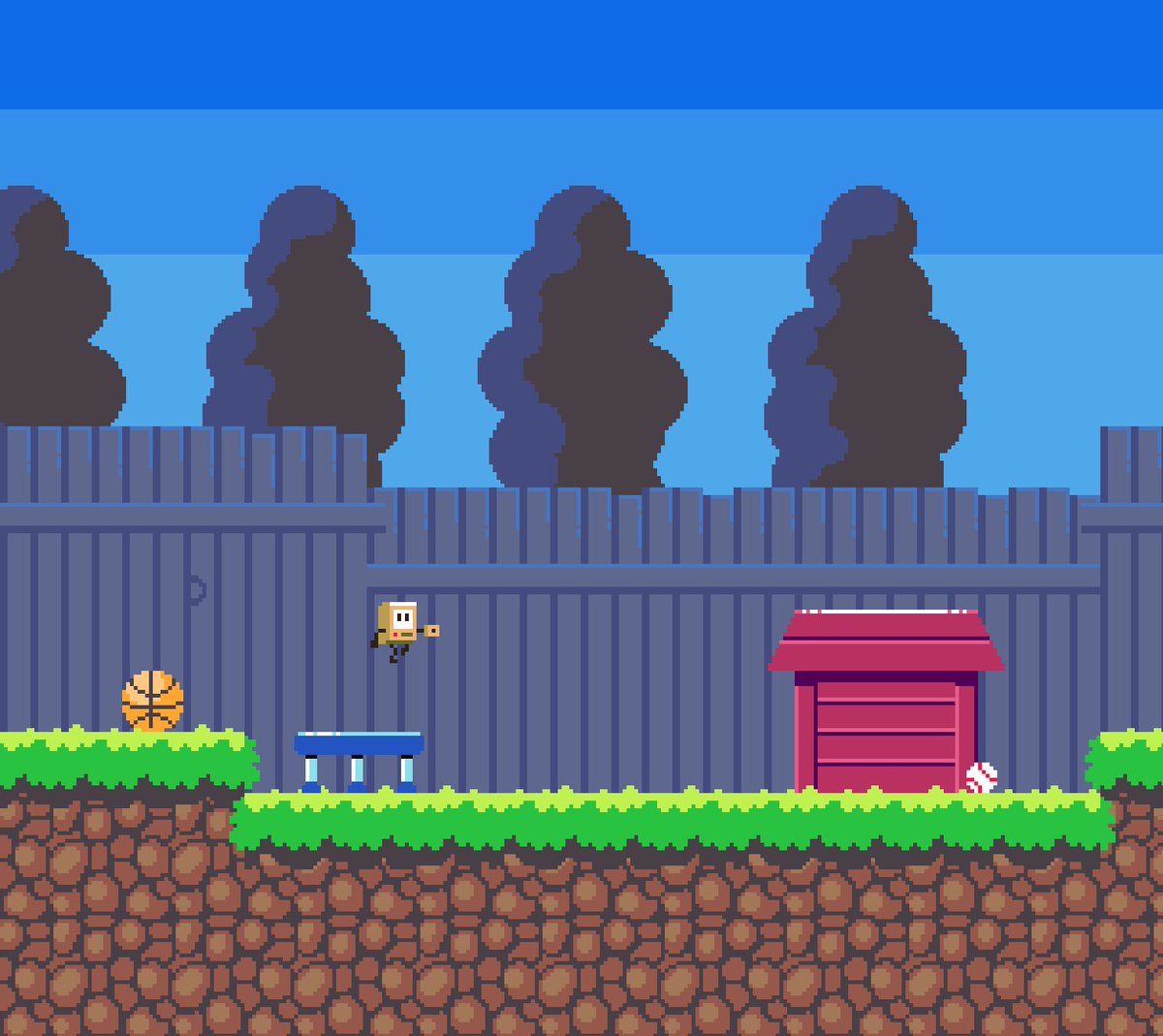 LostBitsGame's tweet photo. New location art in the works, a charming 80s neighborhood, complete with yard toys! https://t.co/Q6ZlxIstCA