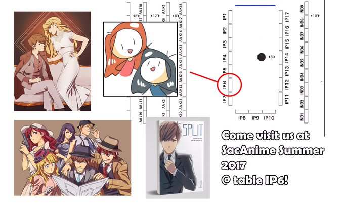 @Rando_Kai and I will be selling our first volume, posters and other goodies at Sacanime! Come visit us at IP6 by the Indy Press tables! 