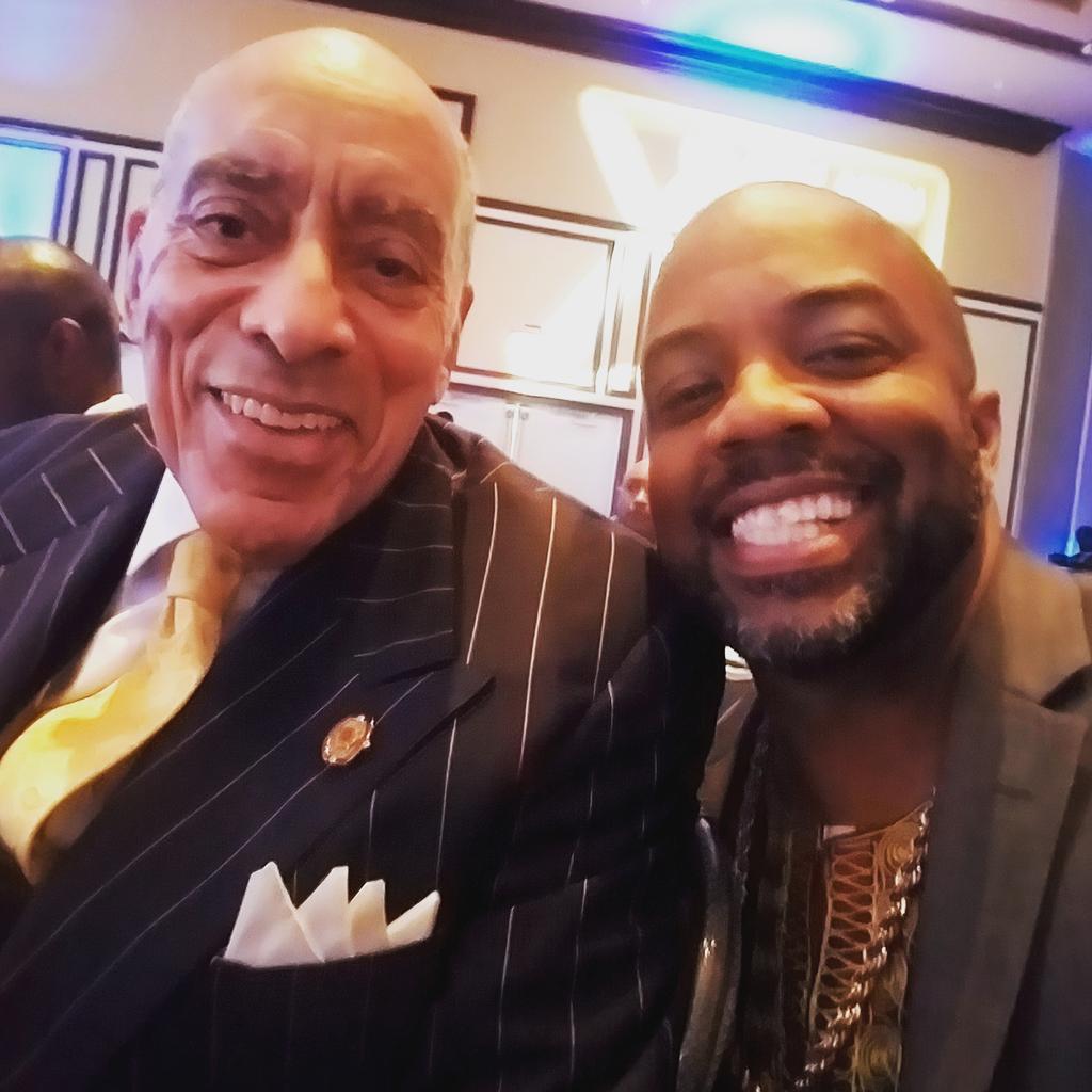 changabell's tweet photo. Me and Earl Graves Sr. Black Enterprise founder! Raised me with his words, vision and commitment to Black excellence! #bexcel #bmyi #bme https://t.co/XKR61lqUNT