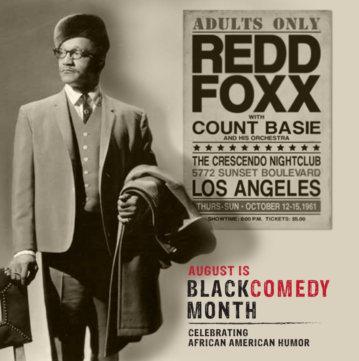 BlkComedyMonth's tweet photo. Celebrating AA humor &amp; honoring some of our legends at the MV Comedy Fest was a class act. Thank  u @DamonWilliam 4 leading the charge. https://t.co/ErAWgkEPfS